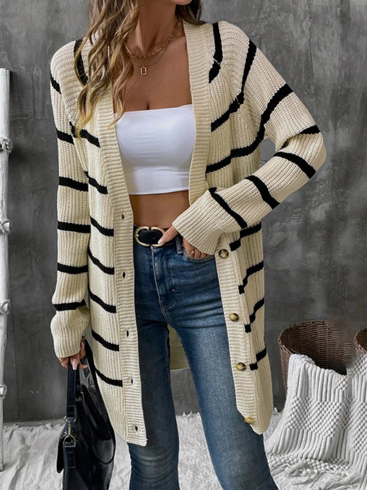 Womens Open Front Snap Button Knit Ribbed Cardigans