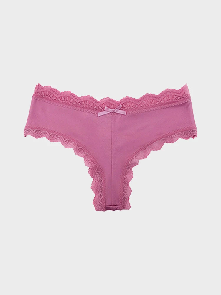 5-Pack Women’s Lace Thongs – Mid Waist Sexy Panties