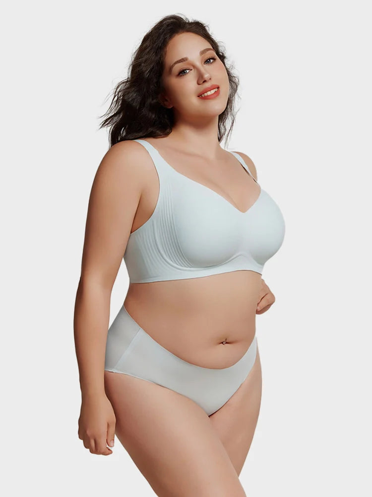 Plus Size Seamless Wireless Full Coverage Bra for Women