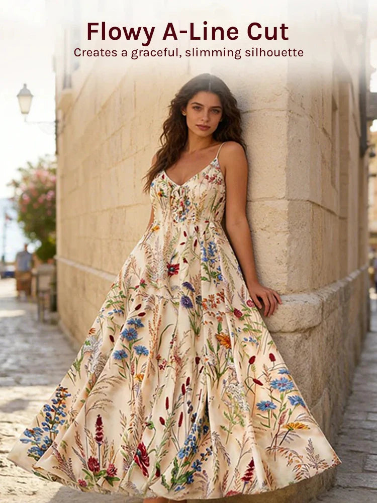 Boho Floral Cami A-Line Summer Dress