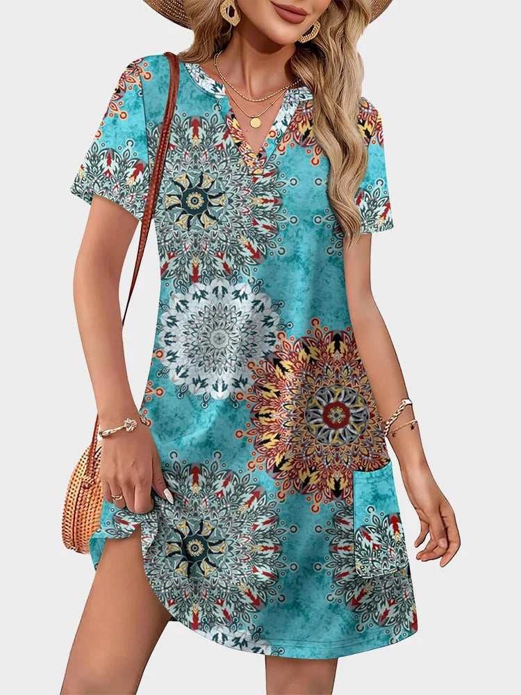 V-Neck Summer Vacation Dress