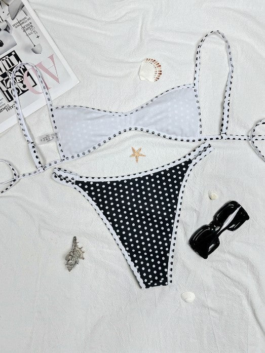 Backless Tie-Up Sexy Two-Piece Bikini Swimsuit