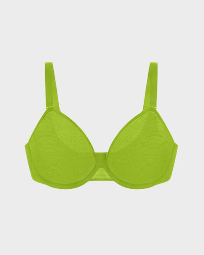 Seamless Mesh Unlined Underwire Minimizer Bra
