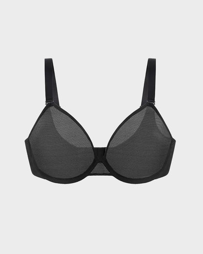 Seamless Mesh Unlined Underwire Minimizer Bra