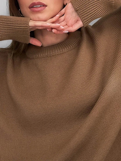 Long Sleeve Crew Neck Knit Oversized Sweater