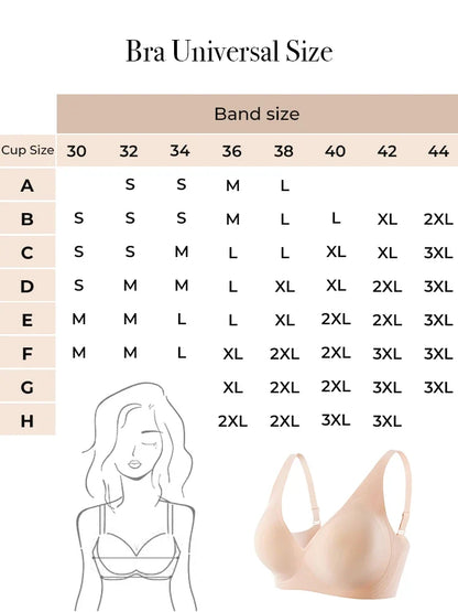 Wireless Comfortable Push-Up Deep V Seamless Jelly Bra