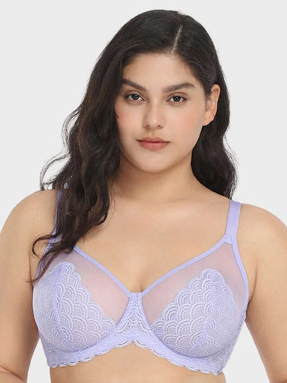 Scalloped Lace Underwire Bra for Fuller Busts
