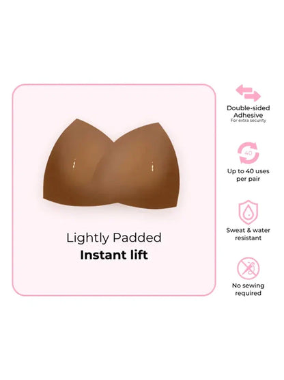Swansway Invisible Lift Bra Inserts – Invisible Sticky Pads for Low-Cut Outfits