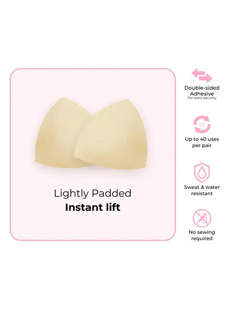 Swansway Invisible Lift Bra Inserts – Invisible Sticky Pads for Low-Cut Outfits