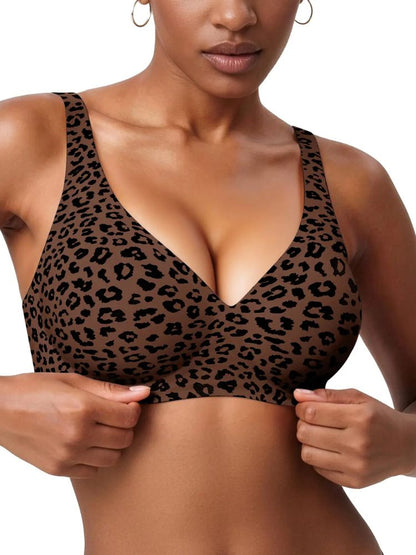 Jelly Wireless Seamless Deep-V Push-Up Bra