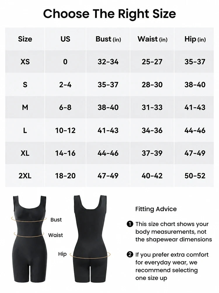 Back Pull Down Easy Bathroom Shaping Bodysuit | Tummy & Butt Contour Shapewear