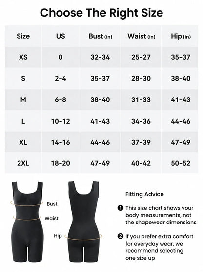 Back Pull Down Easy Bathroom Shaping Bodysuit | Tummy & Butt Contour Shapewear