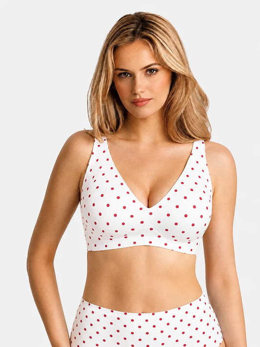Wireless Comfortable Push-Up Deep V Seamless Jelly Bra