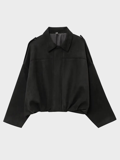 Luxury Faux Suede Bomber Jacket