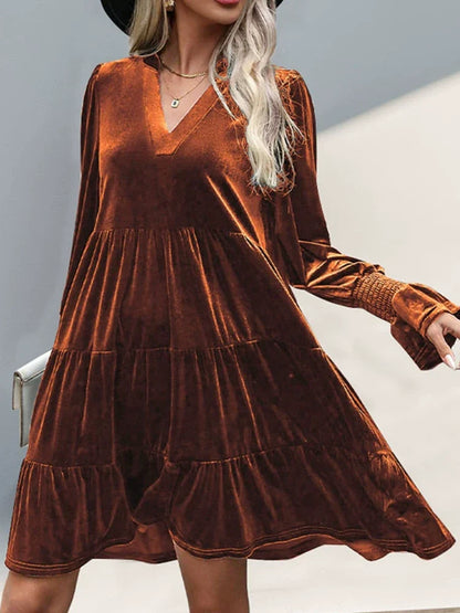 Women’s Velvet Long Sleeve Dress