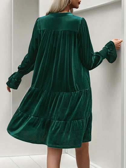 Women’s Velvet Long Sleeve Dress