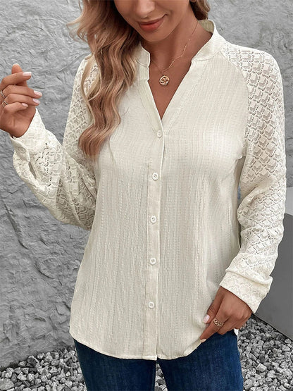 Women's Button Down Elegant Retro Pleated Blouses