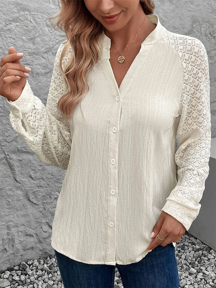 Women's Button Down Elegant Retro Pleated Blouses