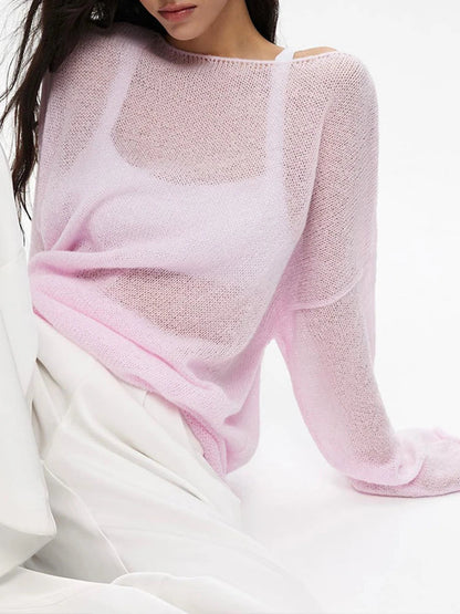 Women's Sheer Mesh Long Sleeve Tops