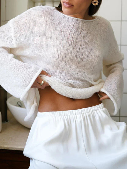 Women's Sheer Mesh Long Sleeve Tops