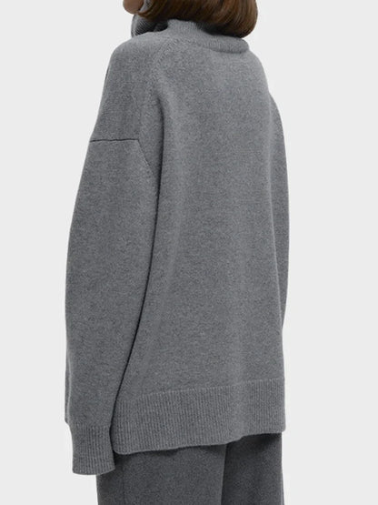 Women's Turtleneck Sweaters Loose Fit Fall Winter Pullover Jumper Tops