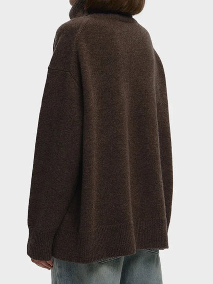 Women's Turtleneck Sweaters Loose Fit Fall Winter Pullover Jumper Tops
