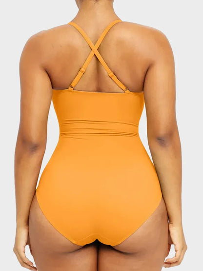 U-Ring Cut Out Shaping Swimsuit