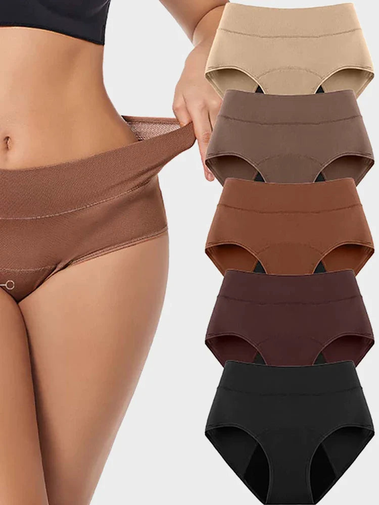 5 Pack-Women’s High-Waist Leakproof Period Underwear