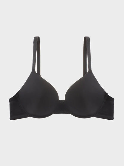Fits Everybody Push Up Bra for Women-Buttery Soft Scoop Neckline-Padded Underwire Sexy Demi Balconette T Shirt Bras