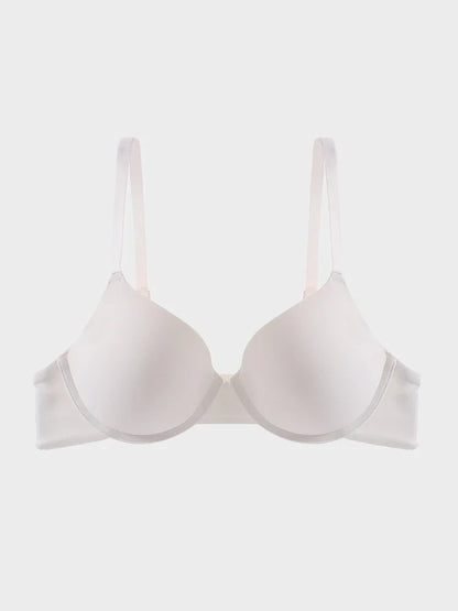 Fits Everybody Push Up Bra for Women-Buttery Soft Scoop Neckline-Padded Underwire Sexy Demi Balconette T Shirt Bras