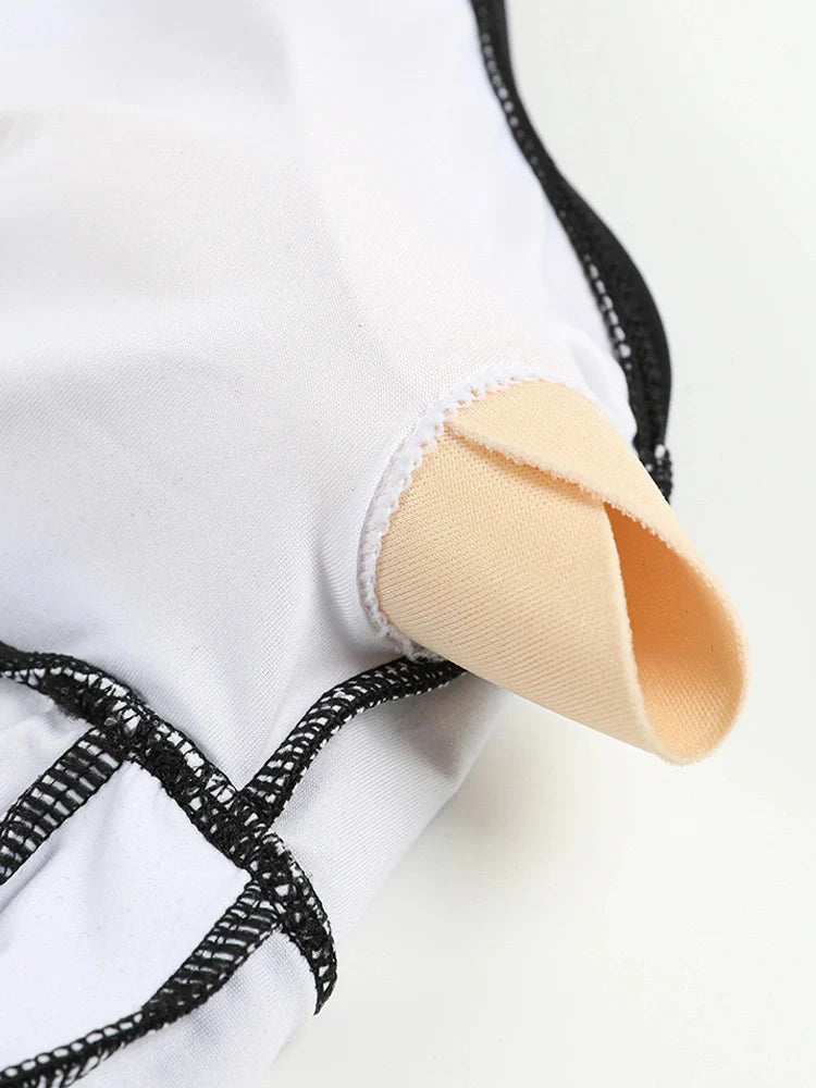 Colorblock Tummy Control One-Piece Swimsuit with Crossback Support