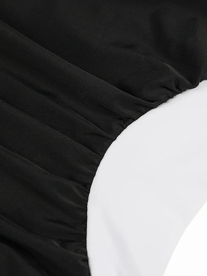 Colorblock Tummy Control One-Piece Swimsuit with Crossback Support