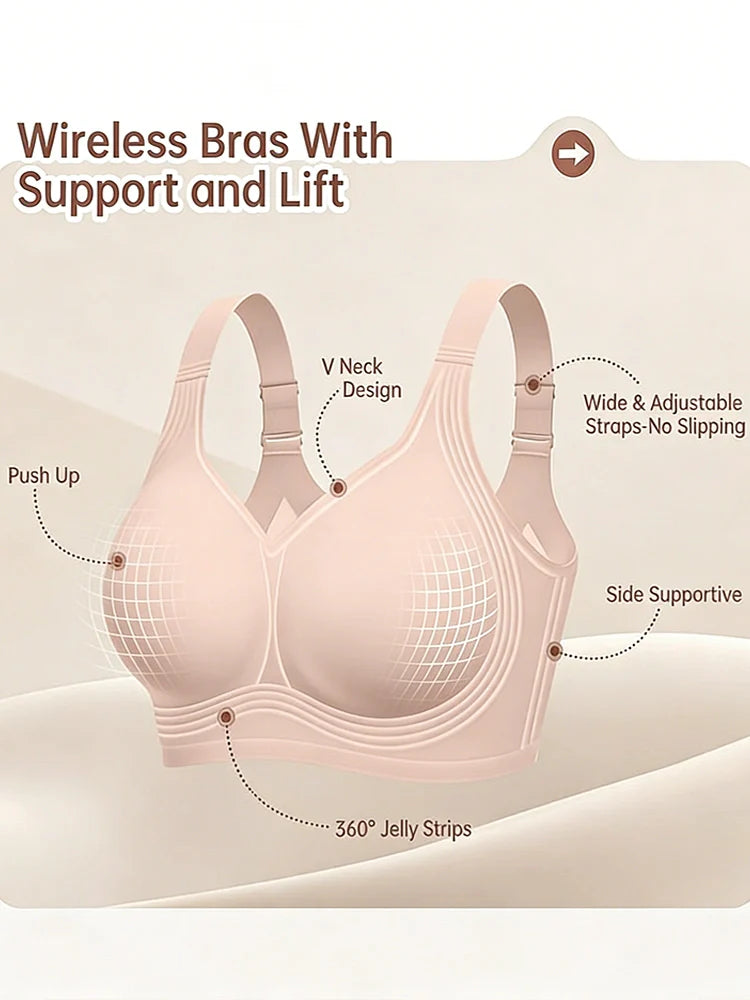 Jelly Bra Plus Size Supportive Seamless Bras