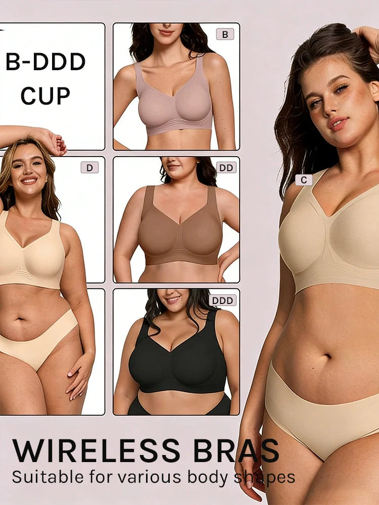 Jelly Bra Plus Size Supportive Seamless Bras