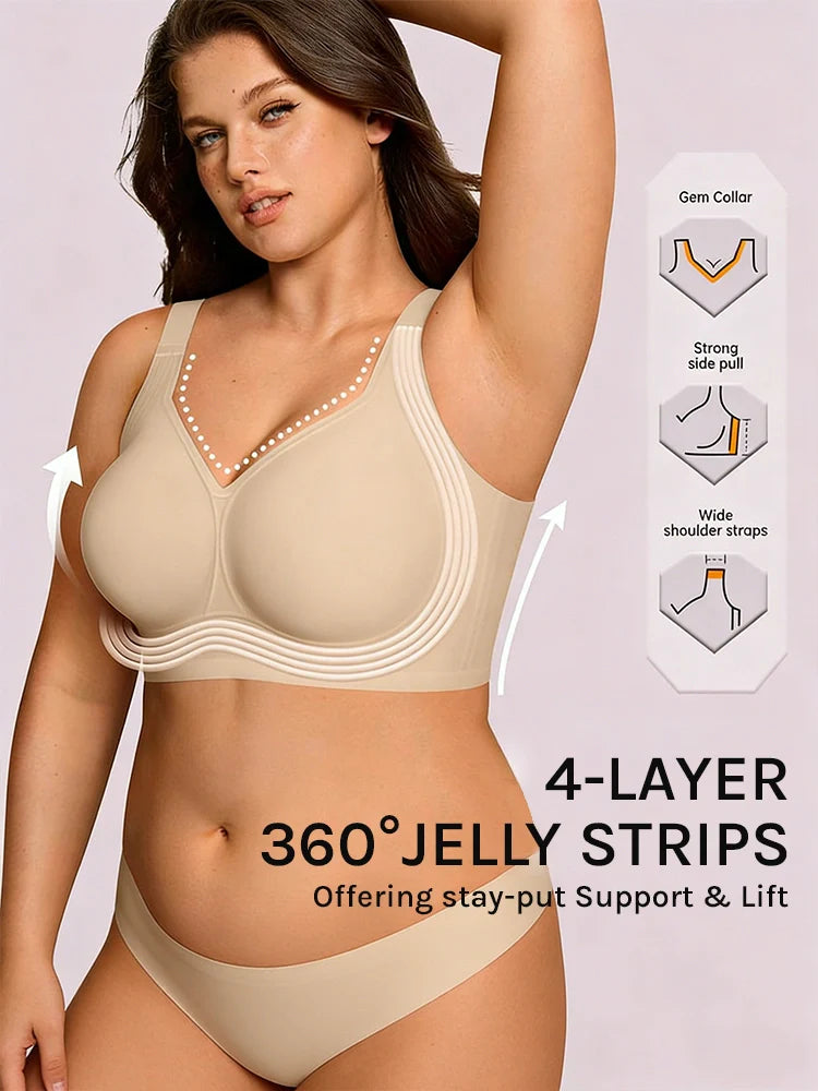 Jelly Bra Plus Size Supportive Seamless Bras