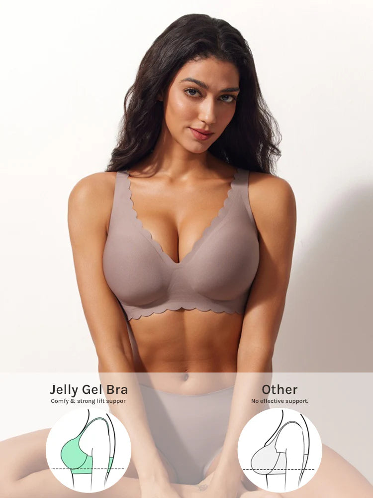 Wireless Bra Womens Scalloped Comfortable Wireless Bras
