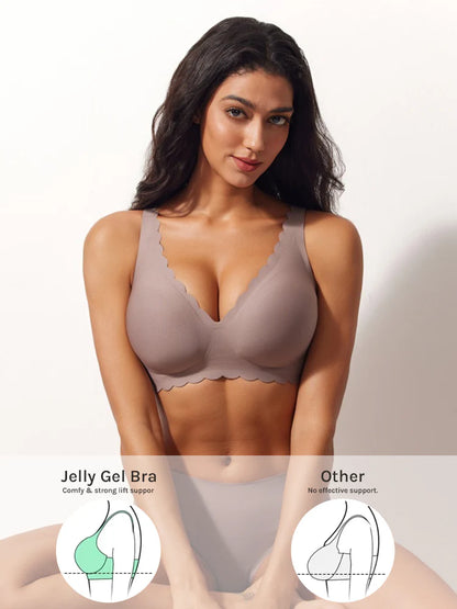 Wireless Bra Womens Scalloped Comfortable Wireless Bras