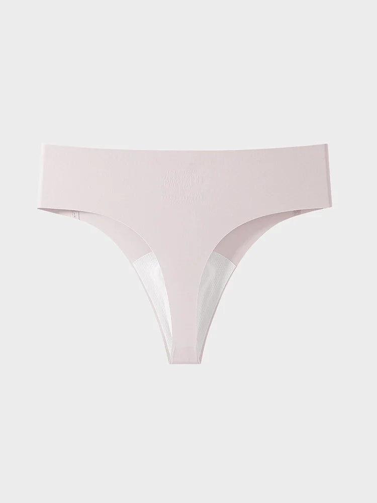 Women’s Seamless Ice Silk Thong Panties 5-Pack