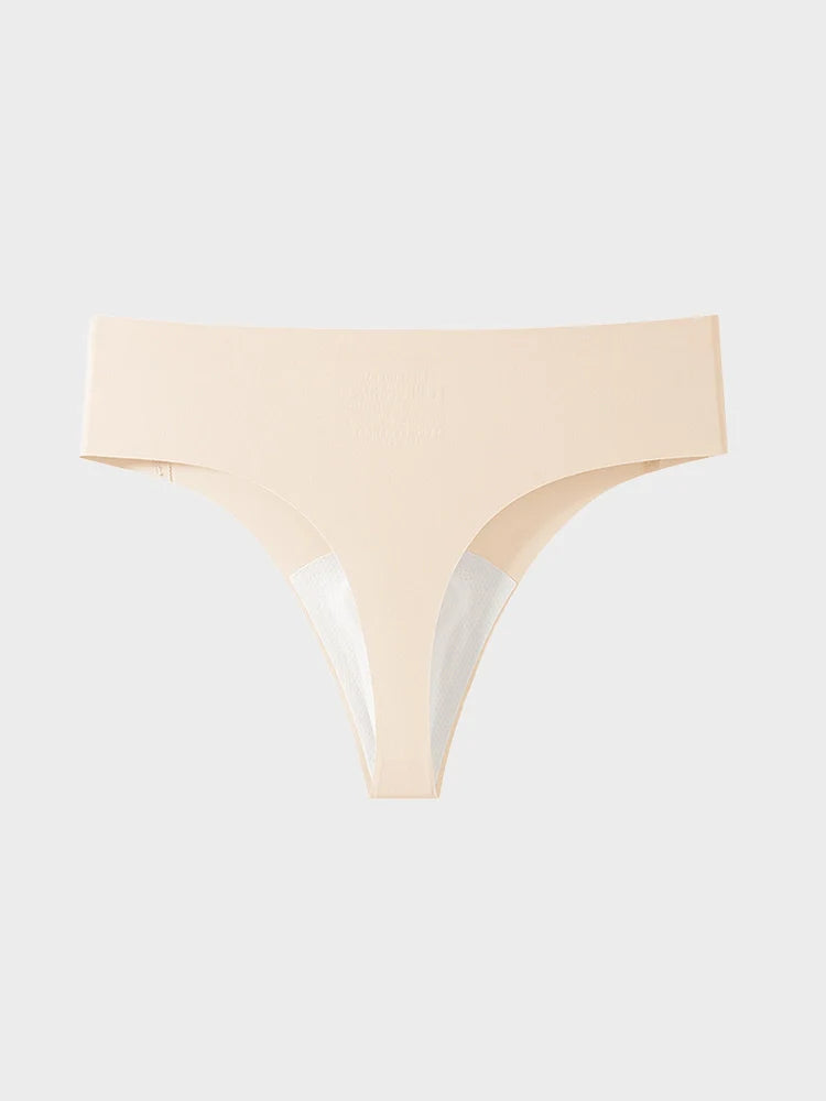 Women’s Seamless Ice Silk Thong Panties 5-Pack
