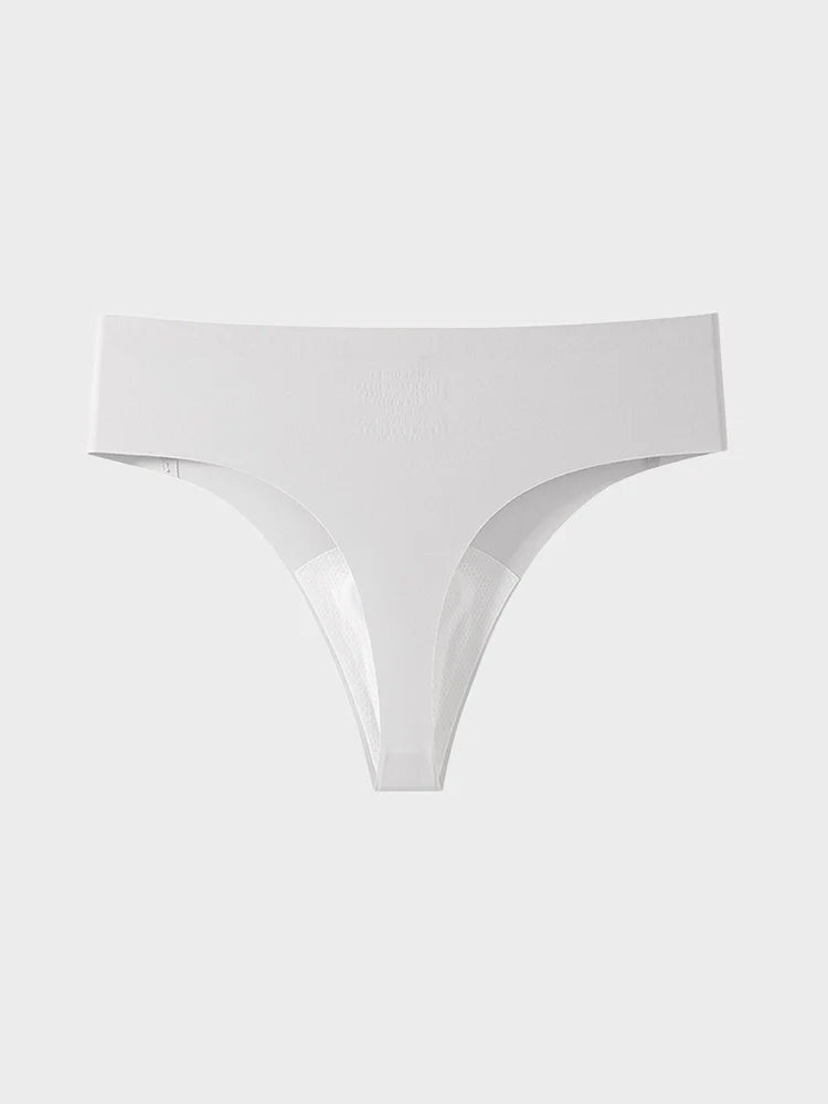 Women’s Seamless Ice Silk Thong Panties 5-Pack