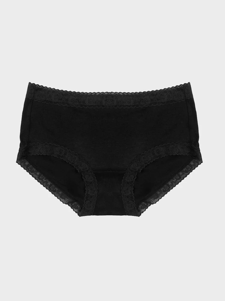 Women’s Cotton Lace Trim Panties 3-Pack