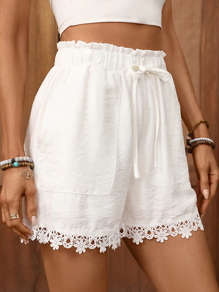 Women’s Boho Lace Cover Up Shorts