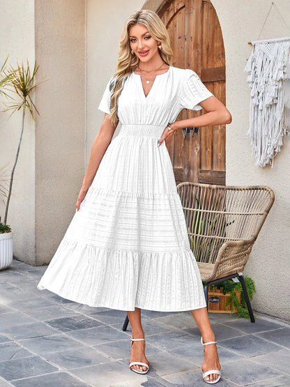 Women’s Casual Short Sleeve Maxi Dress with Pockets
