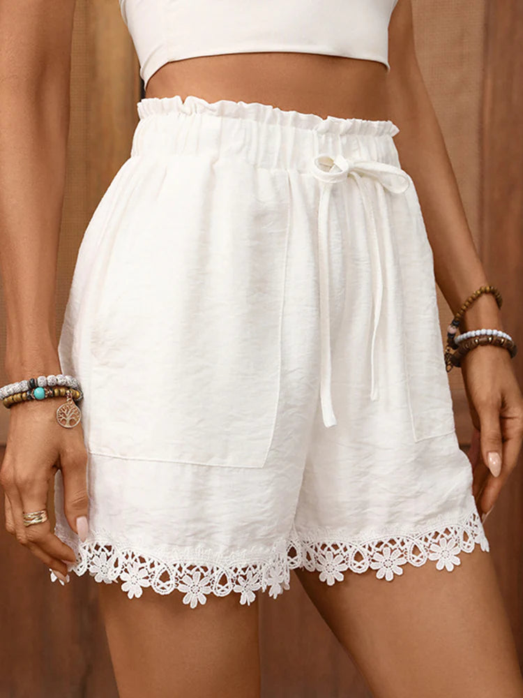 Women’s Boho Lace Cover Up Shorts