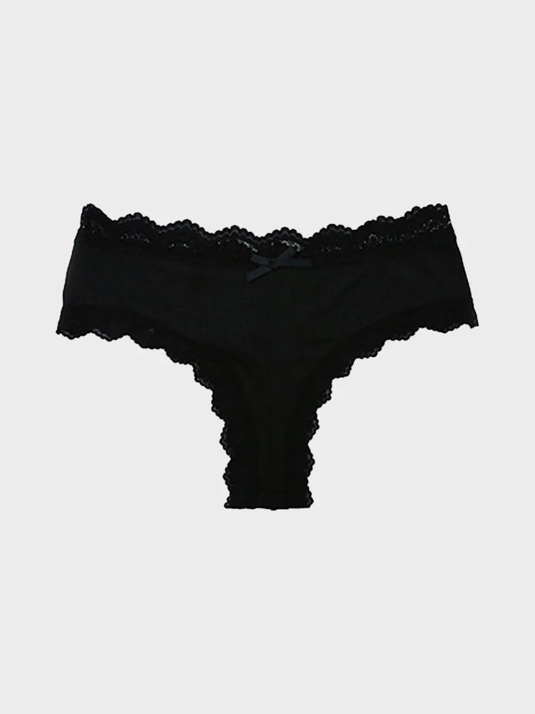 5-Pack Women’s Lace Thongs – Mid Waist Sexy Panties