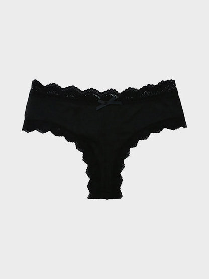 5-Pack Women’s Lace Thongs – Mid Waist Sexy Panties
