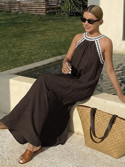 Halter Summer Dresses for Women 2026 Sleeveless Boho Sundresses