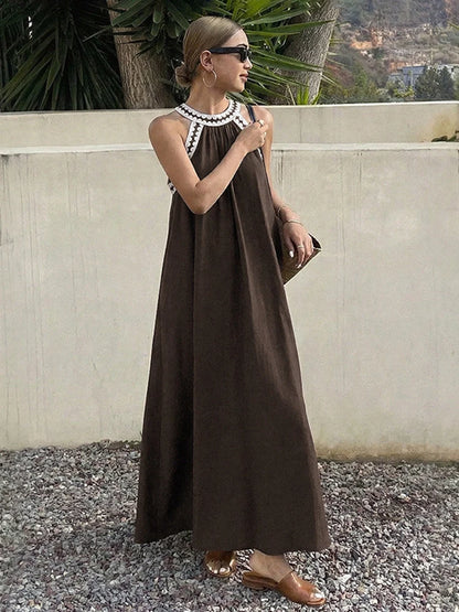 Halter Summer Dresses for Women 2026 Sleeveless Boho Sundresses