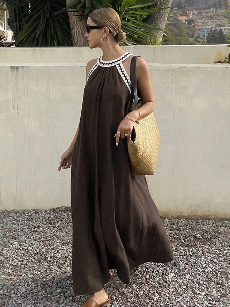 Halter Summer Dresses for Women 2026 Sleeveless Boho Sundresses