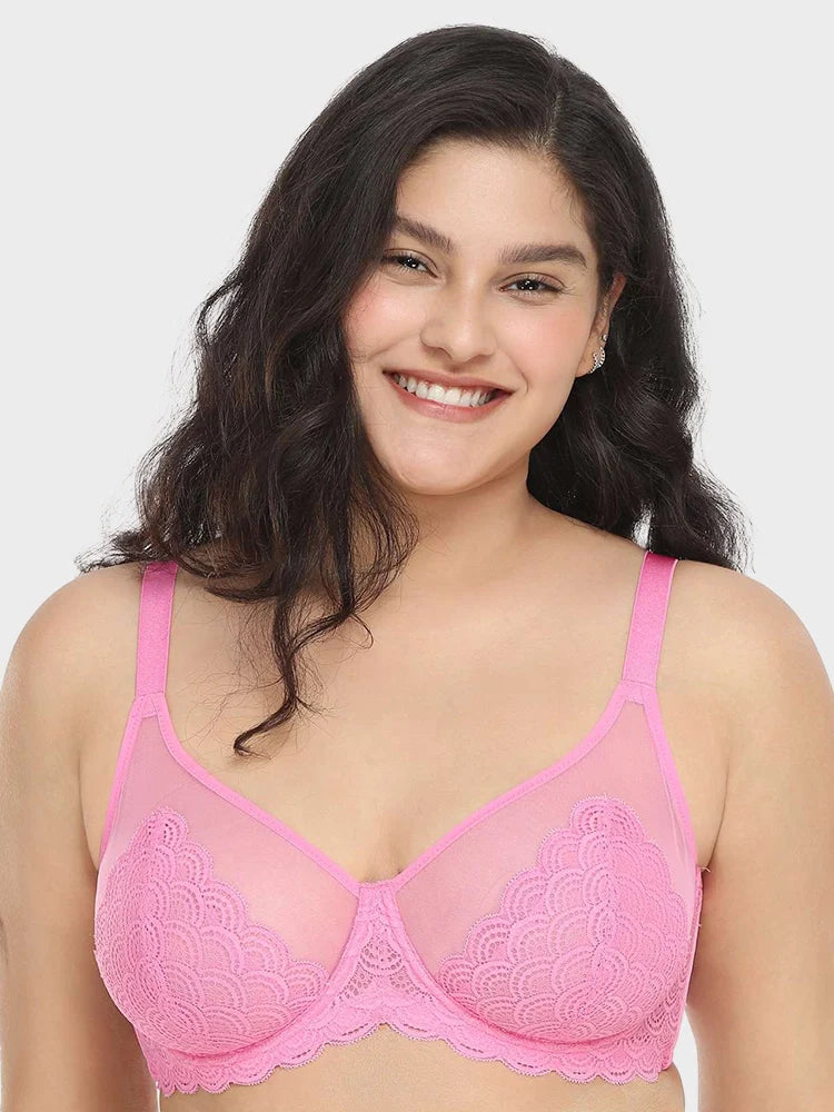 Scalloped Lace Underwire Bra for Fuller Busts